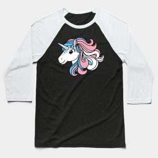 Rainbow Unicorn, Transgender Pride Baseball T-Shirt